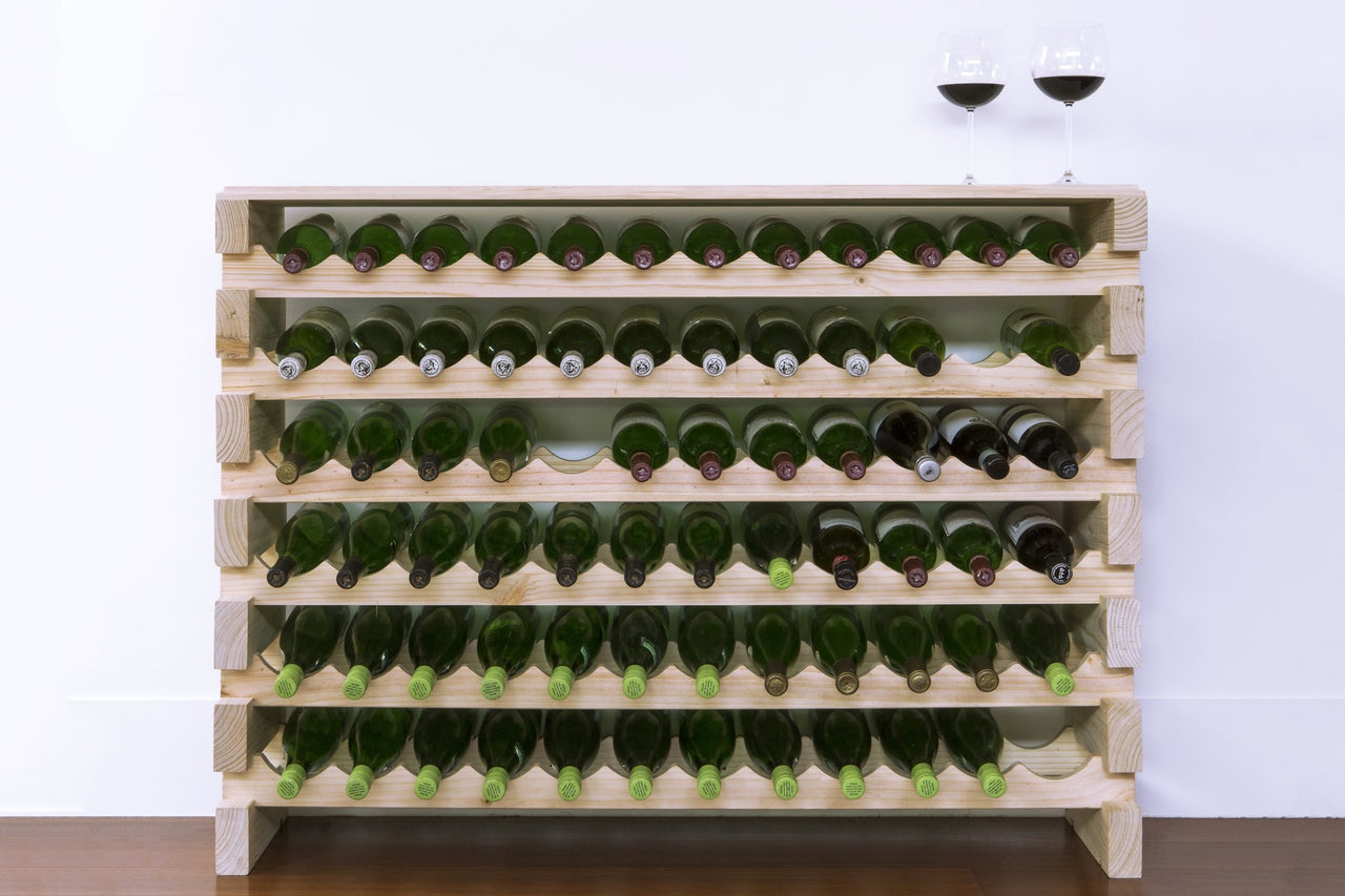 72 Bottle Wood Wine Rack