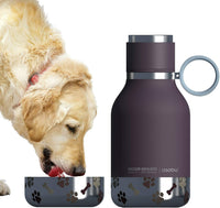 975ml Stainless Steel Travel Water Bottle with Dog Bowl