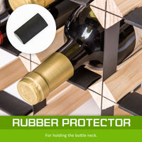Thumbnail for Emperio 42 Bottle Steel & Pine Wood Wine Rack