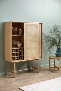 Thumbnail for Inari Rattan Display Wine Cabinet