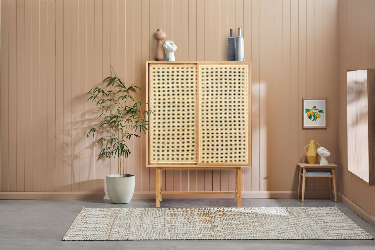 Inari Rattan Display Wine Cabinet