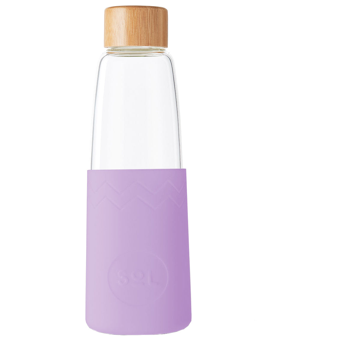 Lovely Lavender Glass Water Bottle