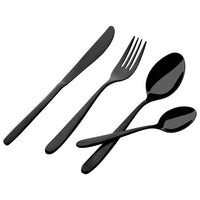 Thumbnail for 24 Piece Premium Black Titanium Alloy Cutlery Set