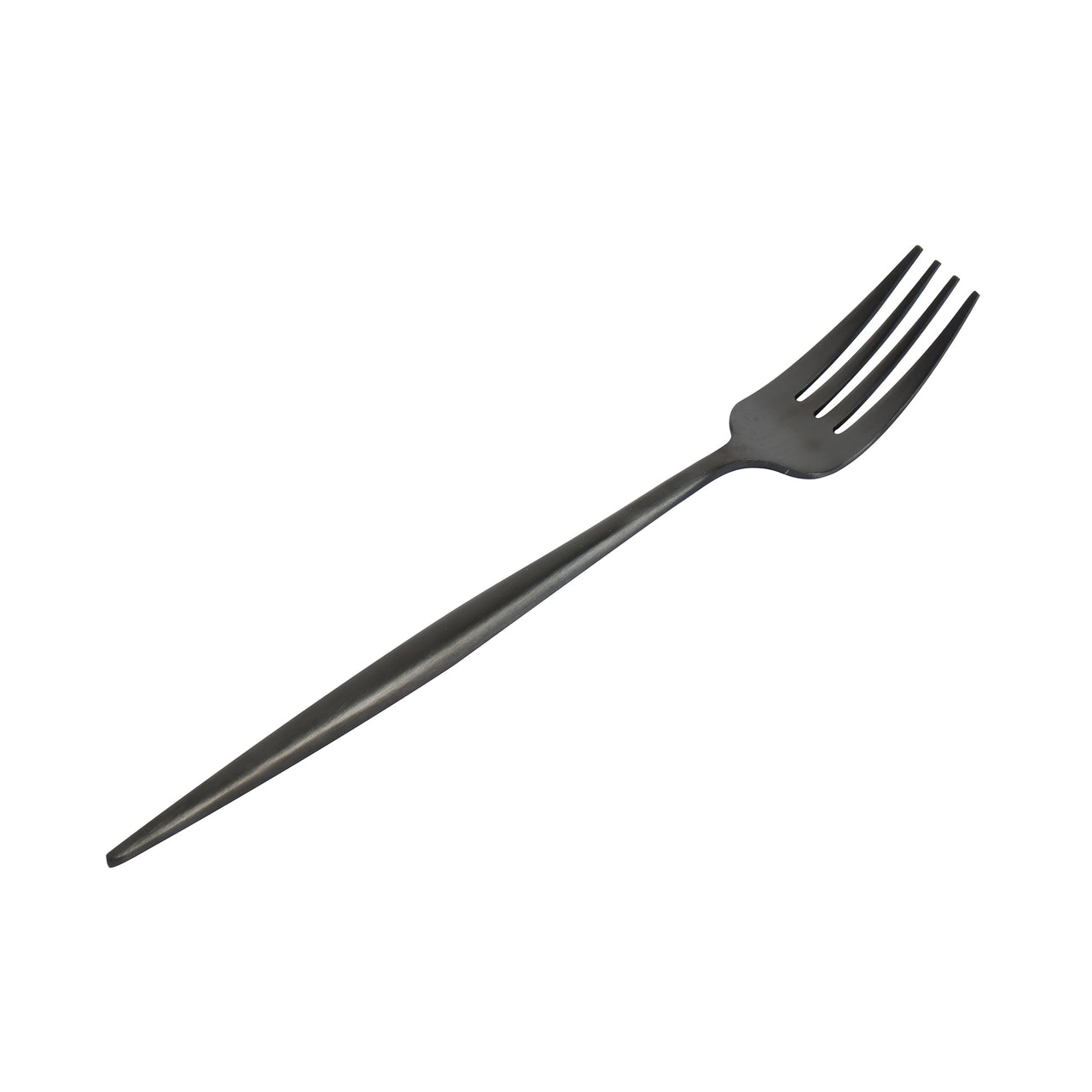 24 Piece Matte Black Polish Stainless Steel Cutlery Set
