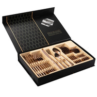 Thumbnail for 24 Piece Rose Gold Stainless Steel Cutlery Set