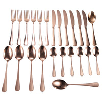 Thumbnail for 24 Piece Rose Gold Stainless Steel Cutlery Set