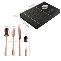 Thumbnail for 24 Piece Rose Gold Stainless Steel Cutlery Set