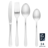 Thumbnail for 24 Piece Tablekraft Luxor Stainless Steel Cutlery Set