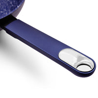 2 Piece Blue Marburg Aluminium Wok Set