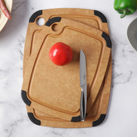 2 Piece Gourmet Kitchen Wooden Cutting Board Set