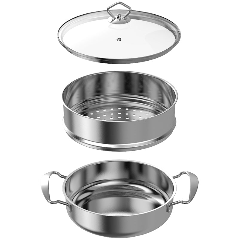 2 Piece Stainless Steel Steam Pot Set