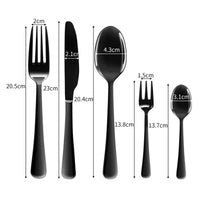 Thumbnail for 30 Piece Black Prism Stainless Steel Cutlery Set
