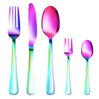 Thumbnail for 30 Piece Rainbow Prism Stainless Steel Cutlery Set
