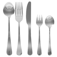 30 Piece Silver Prism Stainless Steel Cutlery Set
