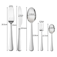 Thumbnail for 30 Piece Silver Prism Stainless Steel Cutlery Set