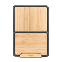 3 Piece Fledge Bamboo Chopping Board & Stand Set