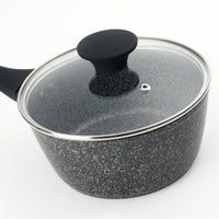 Thumbnail for 3 Piece Salter Black Aluminium Saucepan Set