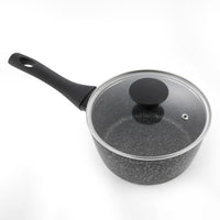 Thumbnail for 3 Piece Salter Black Aluminium Saucepan Set