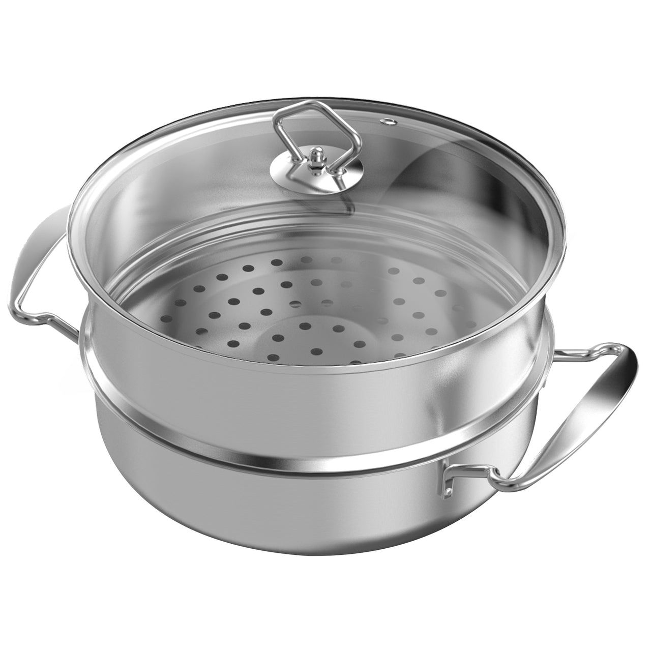 2 Piece Stainless Steel Steam Pot Set