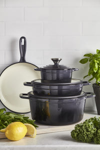 Thumbnail for 4 Piece Black Xanten Cast Iron Cookware Set