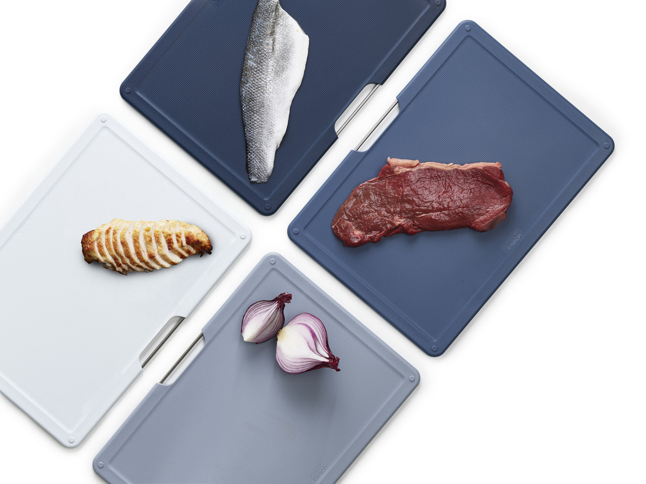 4 Piece Graphite Folio Large Chopping Board with Storage Set