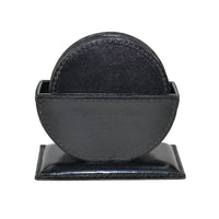 Thumbnail for 7 Piece Buffalo Leather Coaster & Holder Set