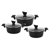 Thumbnail for 6 Piece Black Monheim Non-Stick Aluminium Cookware Set