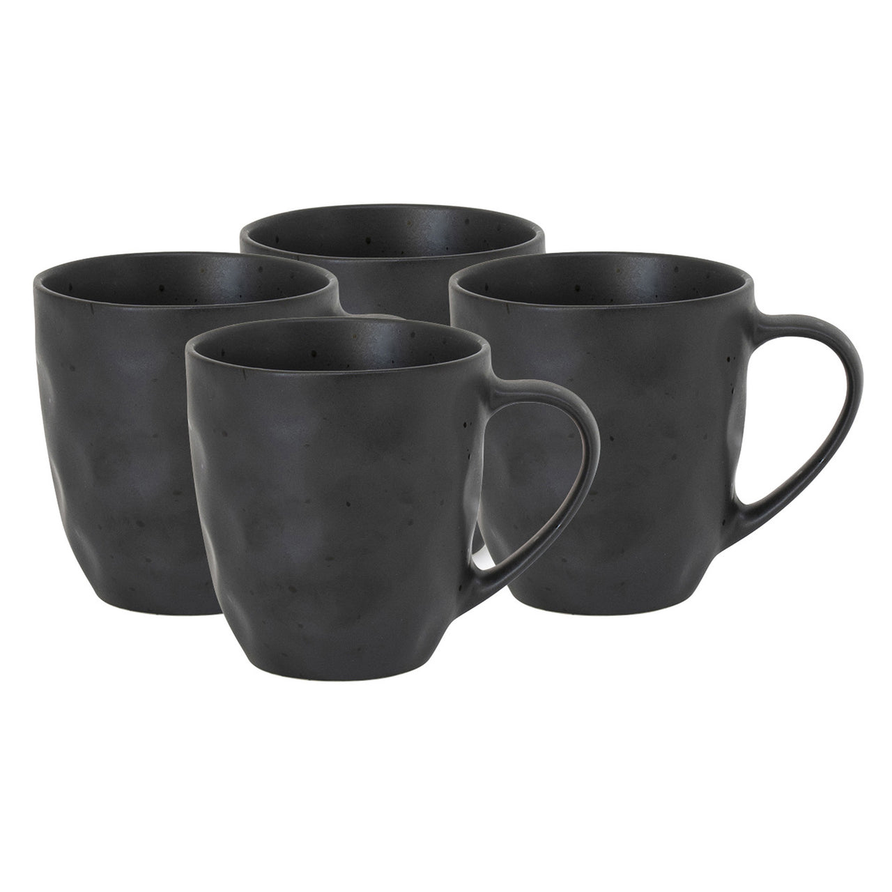 Black Napier 330ml Stoneware Mugs (Set of 4)