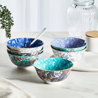 6 Piece Floral Chintz 15.5cm Porcelain Soup Bowl Set