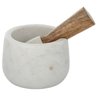 Thumbnail for Gianni Marble & Acacia Wood Mortar & Pestle