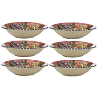 Thumbnail for Grapes Ceramica Salerno 21cm Pasta Bowls (Set of 6)