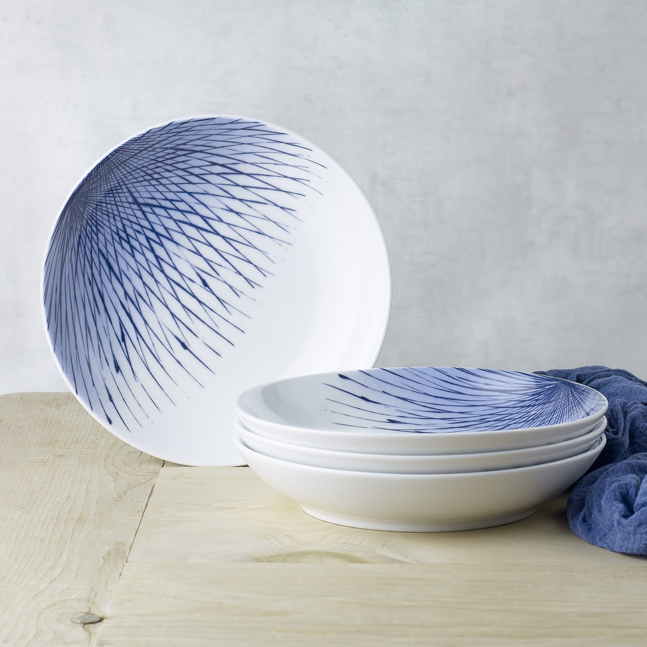 Hanabi 23cm Porcelain Pasta Bowls (Set of 4)