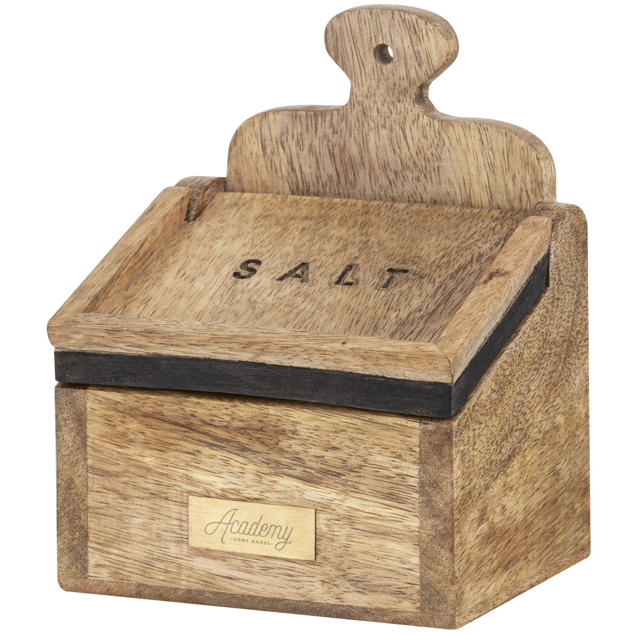 James Wooden Salt Box with Spoon