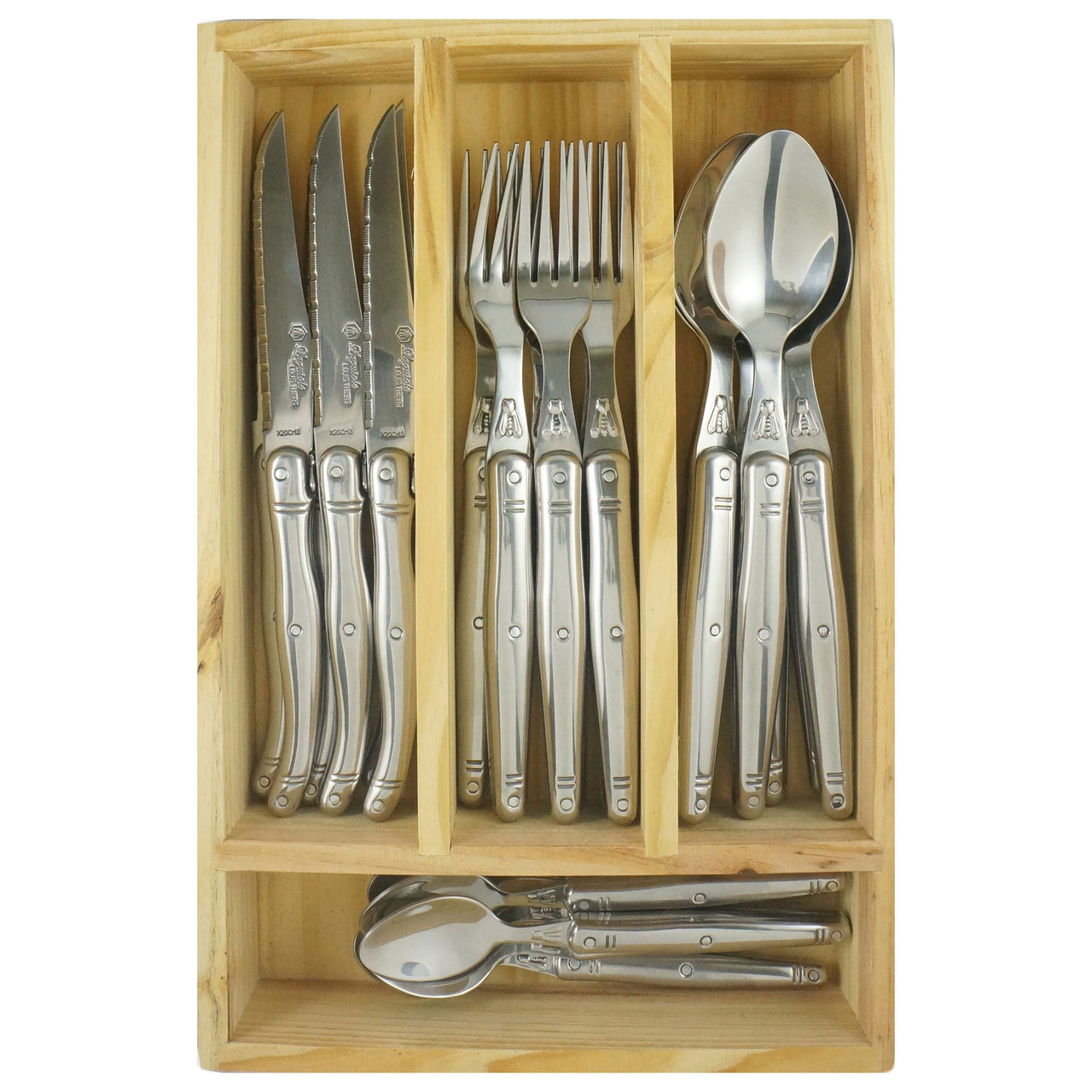 Laguiole by Louis Thiers Lineaire 24 Piece Cutlery Set