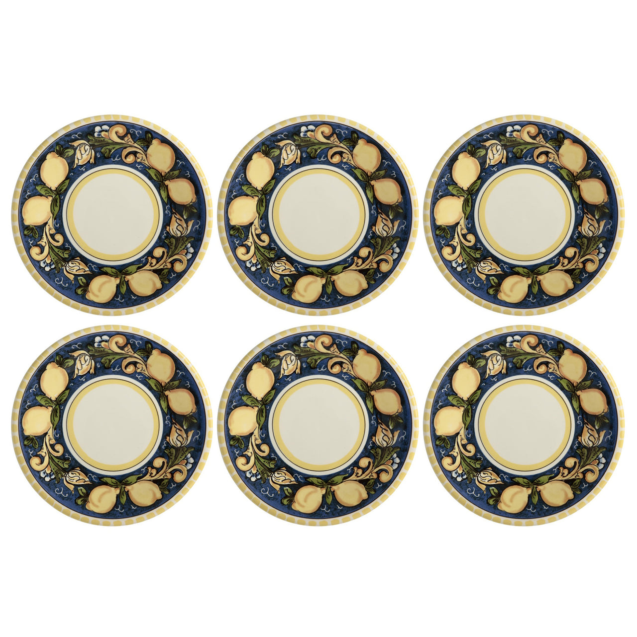 Lemons Ceramica Salerno 20cm Side Plates (Set of 6)