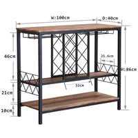 Thumbnail for Mickie Industrial Wine Rack Table