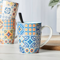 Thumbnail for 6 Piece Moroccan 200ml Porcelain Mug Set