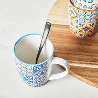 6 Piece Moroccan 200ml Porcelain Mug Set