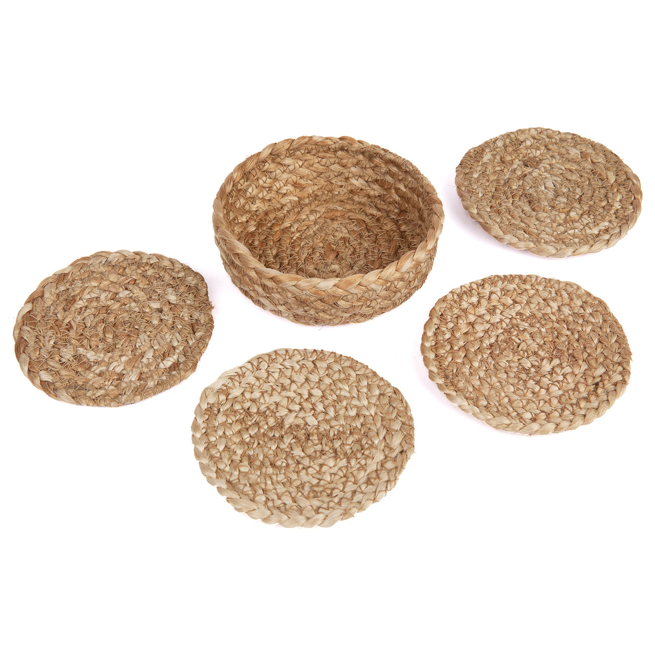 Natural Willow Jute Coasters (Set of 4)