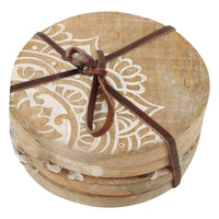 Thumbnail for Peace Round Mango Wood Coasters (Set of 4)