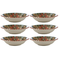 Pomegranates Ceramica Salerno 21cm Pasta Bowls (Set of 6)
