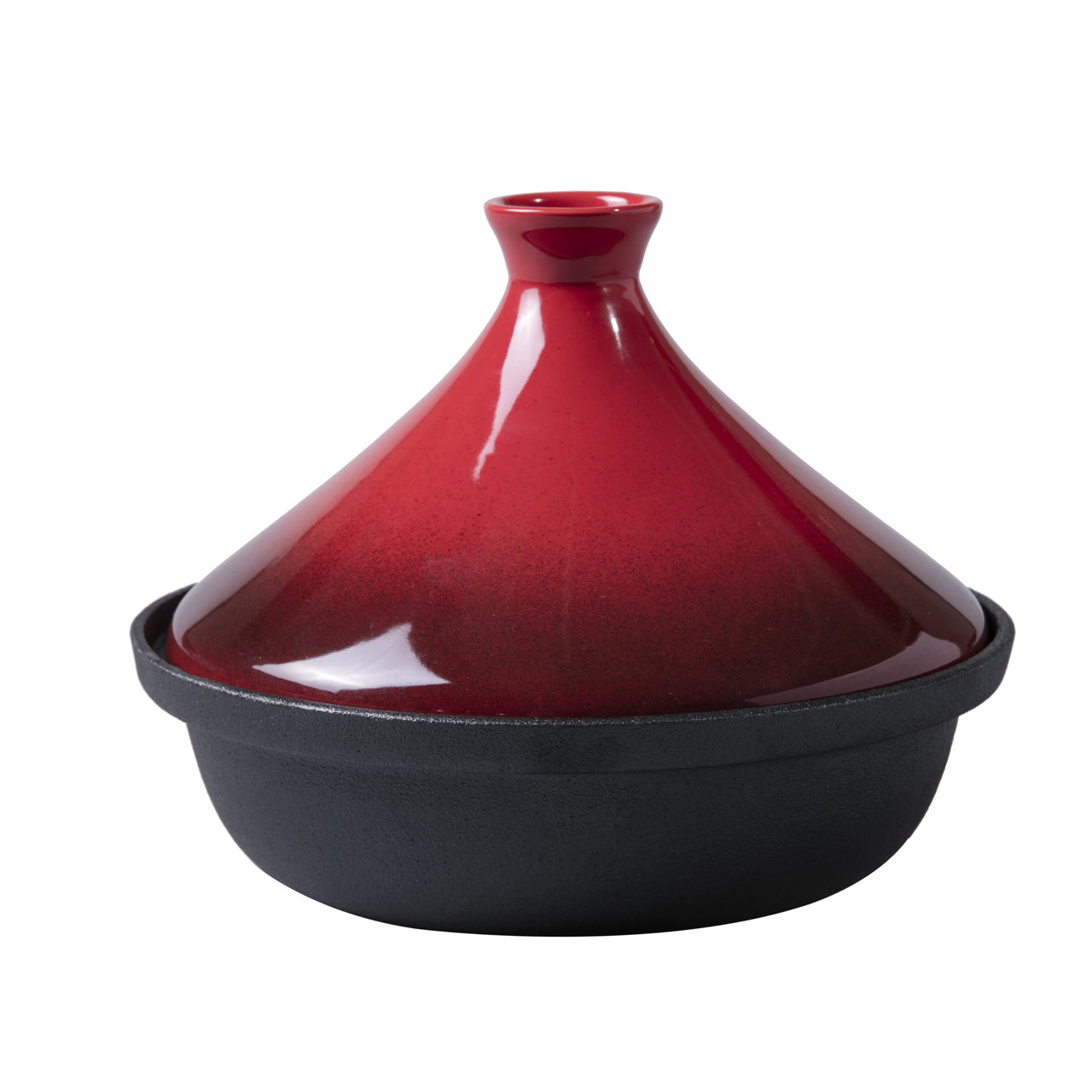 Red & Black Cast Iron Tagine