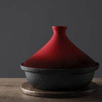 Thumbnail for Red & Black Cast Iron Tagine