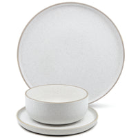 Salt & Pepper White Hana Dinner Set 12 Piece