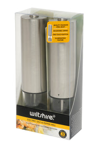 Set of 2 Electric Stainless Steel Salt & Pepper Mills