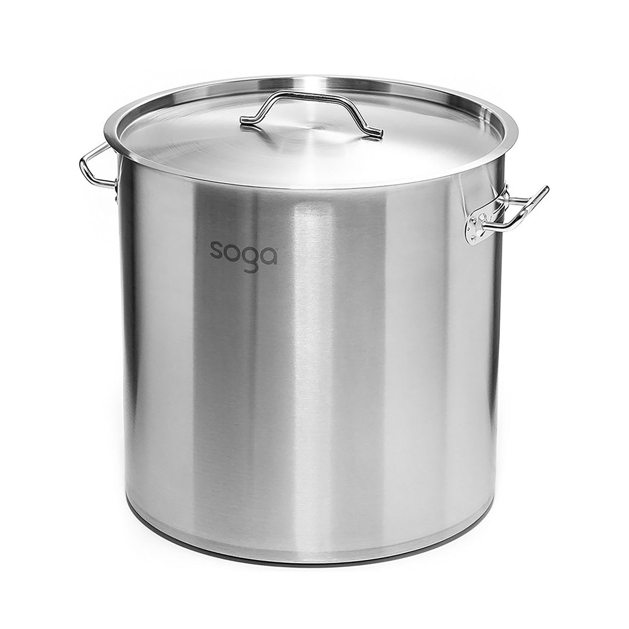 Silver Stainless Steel Stock Pot with Lid