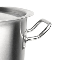 Thumbnail for Silver Stainless Steel Stock Pot with Lid