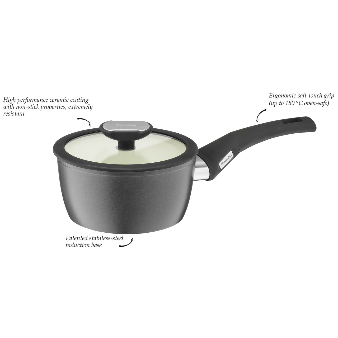 Smart 1.4L Aluminium Saucepan with Lid