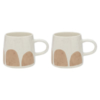 Thumbnail for White & Pink Nomad 340ml Stoneware Mugs (Set of 2)