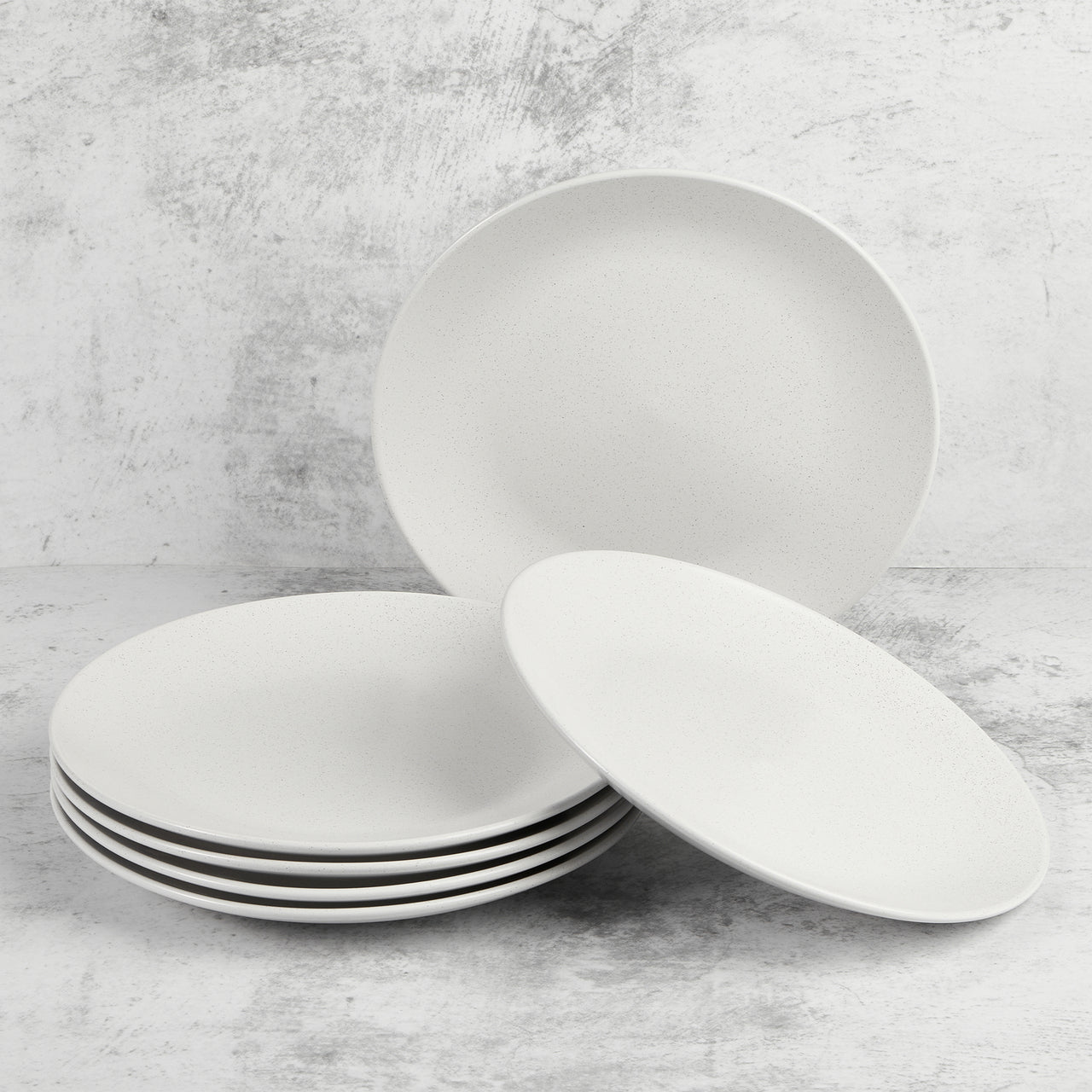 White Mari 26cm Ceramic Dinner Plates (Set of 6)